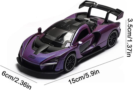 Mini Super Electric Toy Car with Lights and Music, (Purple)