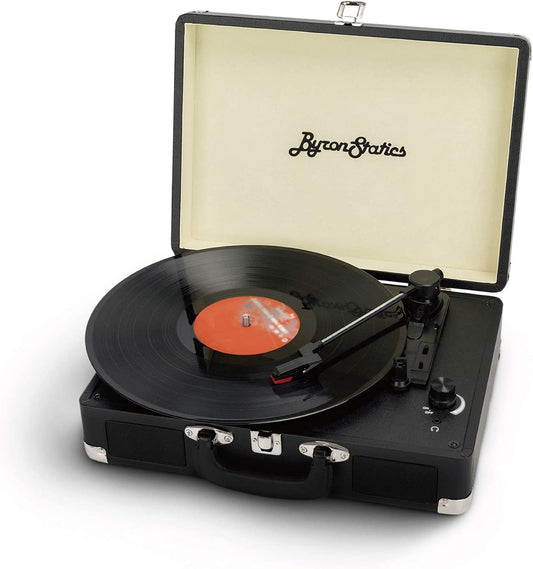 3 Speed Vinyl Record Player, Portable Vintage Suitcase