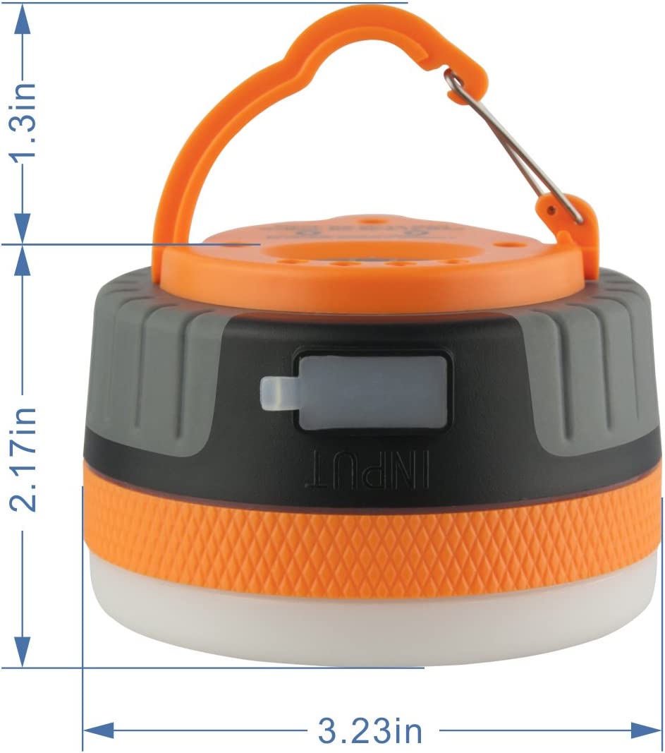 4400 mAh Rechargeable LED Camping Lamp, (Orange)