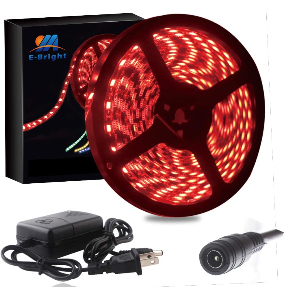 Red LED Strip Light 5M /16.4Ft, 300 LED Waterproof Flexible