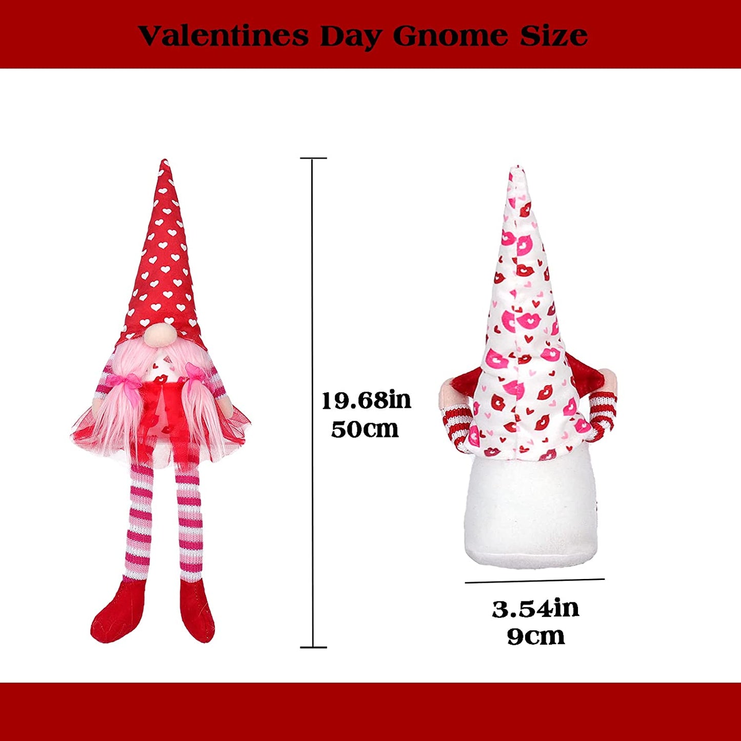 2 pcs Valentine's Gnomes