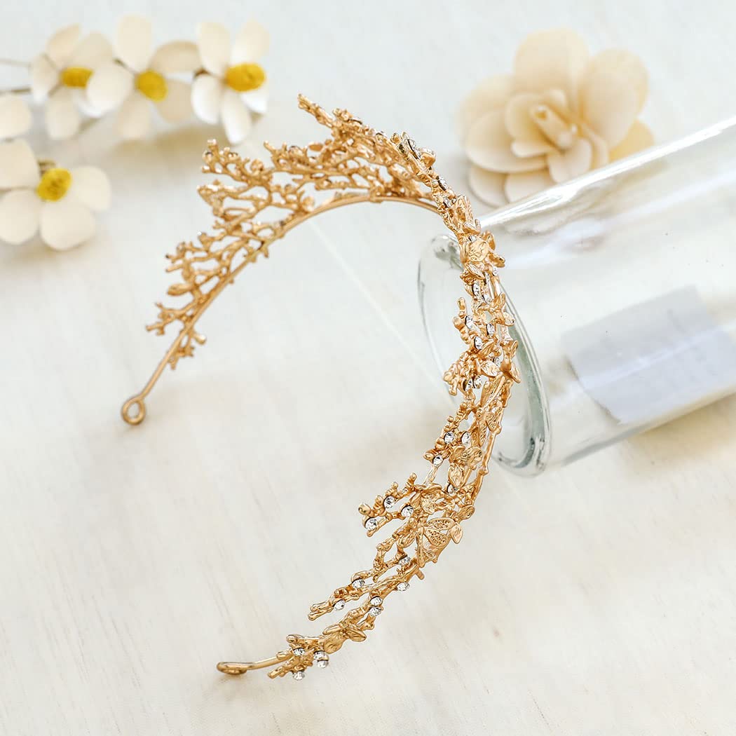 Tiaras and crowns for adults, Color: Gold