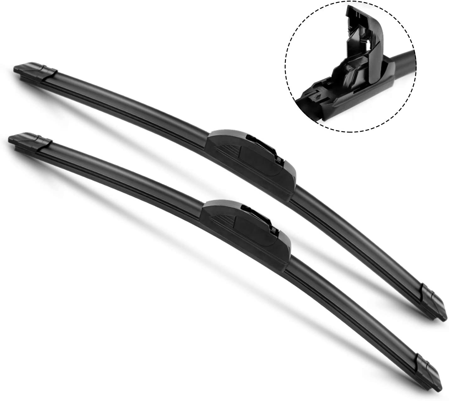 Windshield Wiper Blades, Durable Stable And Quiet (Set of 2)