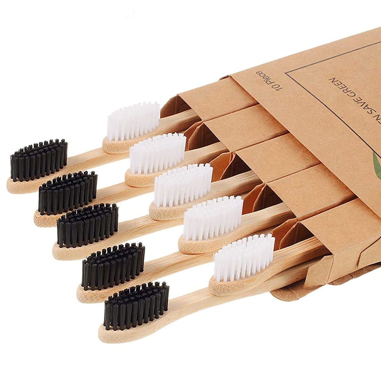 10 Biodegradable bamboo toothbrushes