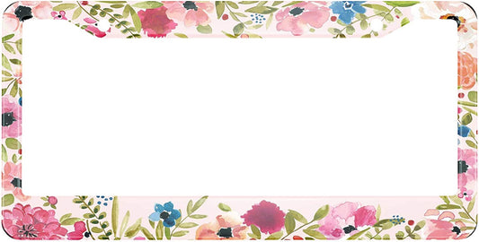 Watercolor Floral License Plate Frame, Multi61