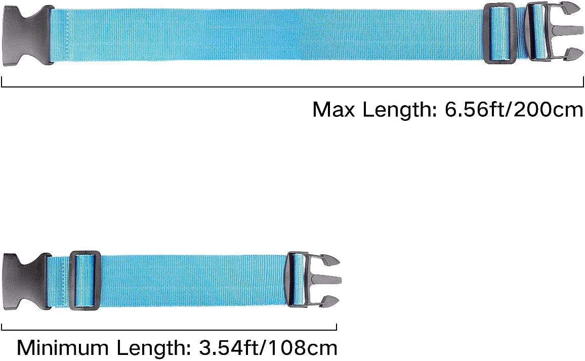 Luggage straps, 1.96 x 6.56 inches, (Blue)