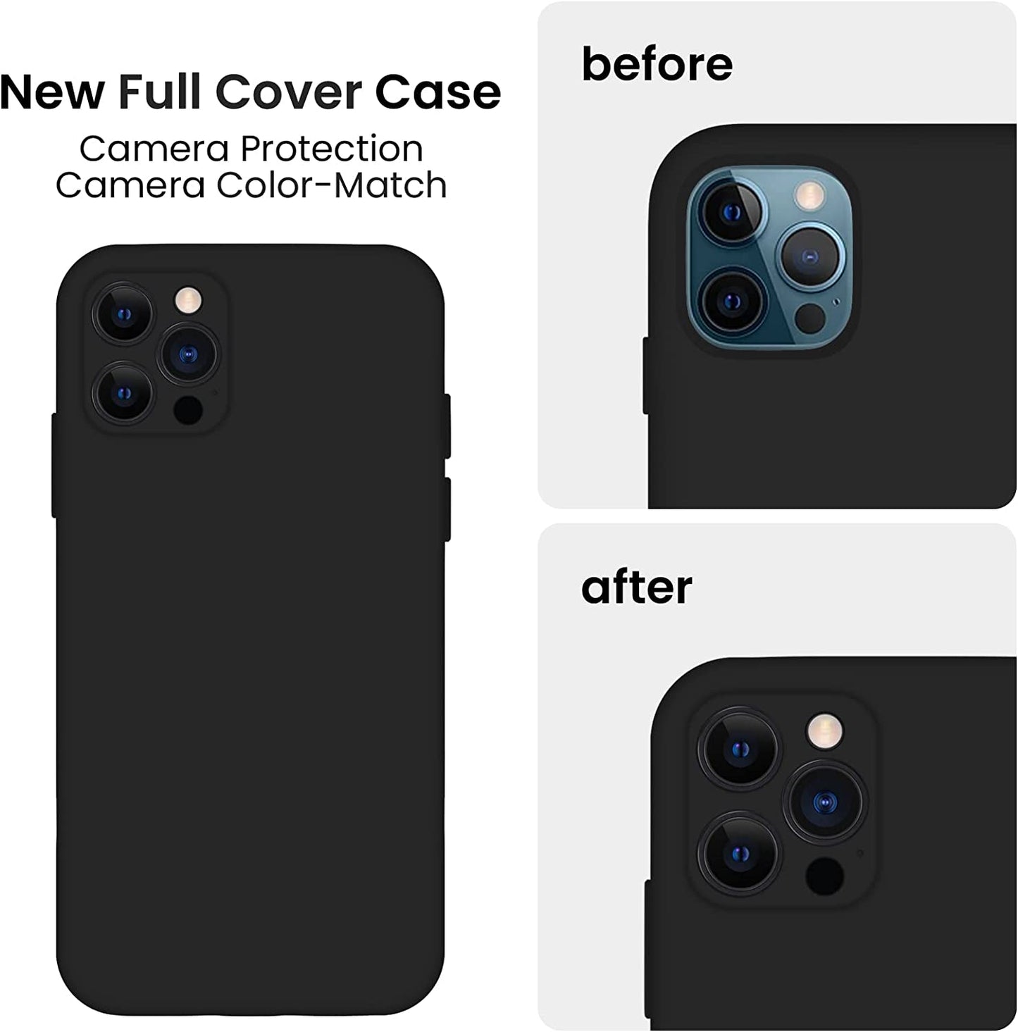 Silicone phone case, 6.5 inches, color: black