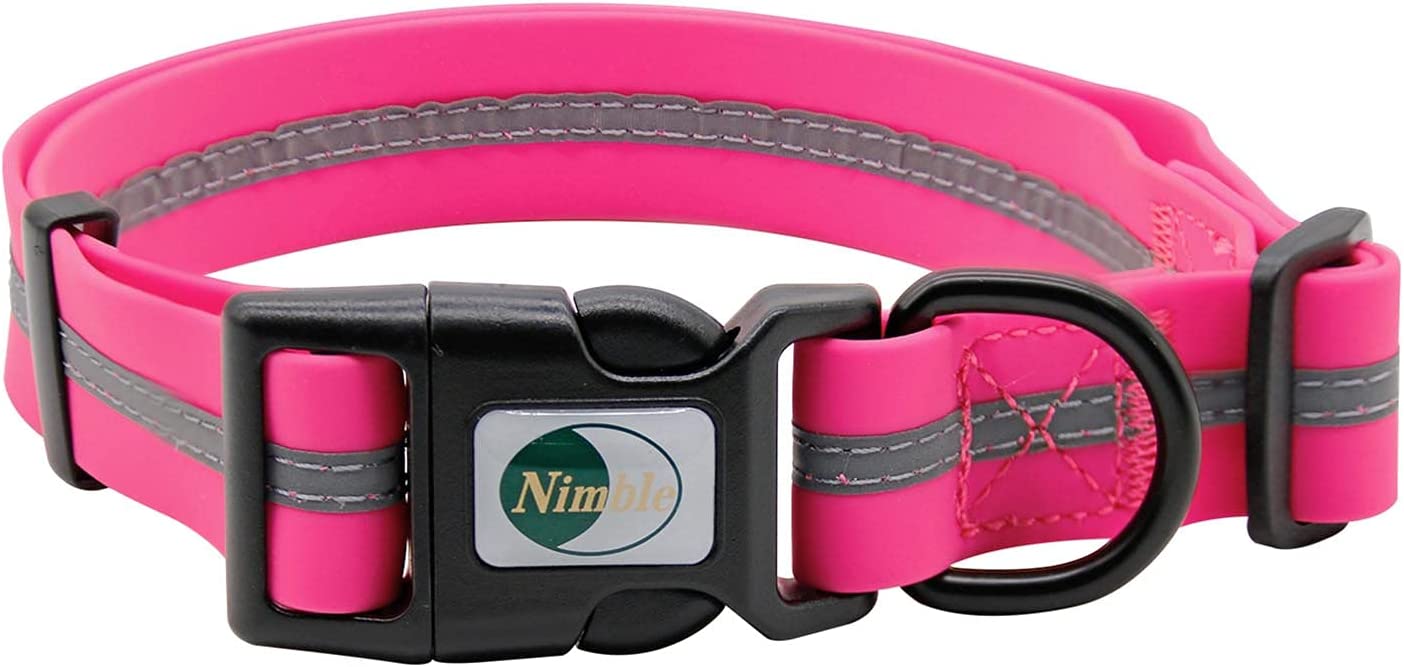 Durable Anti-odor Waterproof Pet Collar, size l, Pink