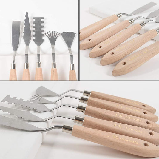 10Pcs Stainless Steel Spatula Palette (A168254