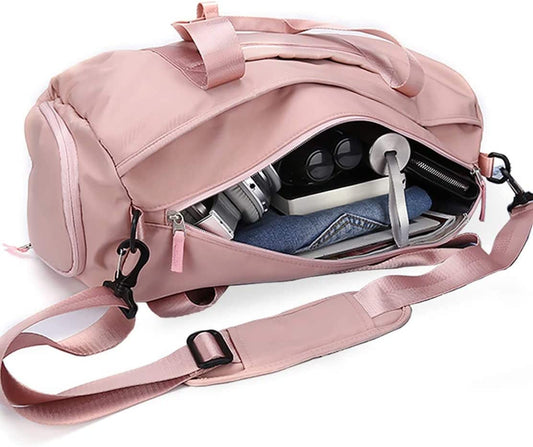 Women's bag with shoe compartment, (pink).