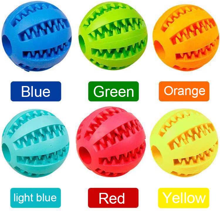 2-Pack Bite Resistant Blue and Green Pet Toy Balls