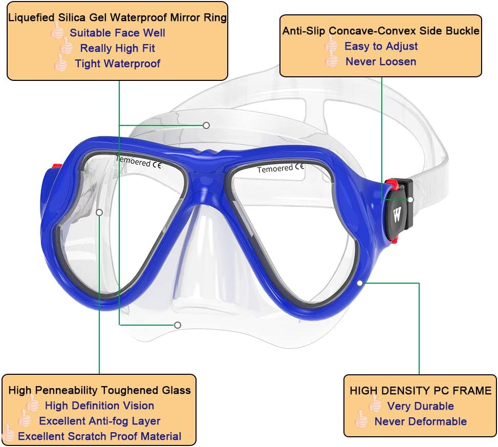 Snorkeling set, (Blue)