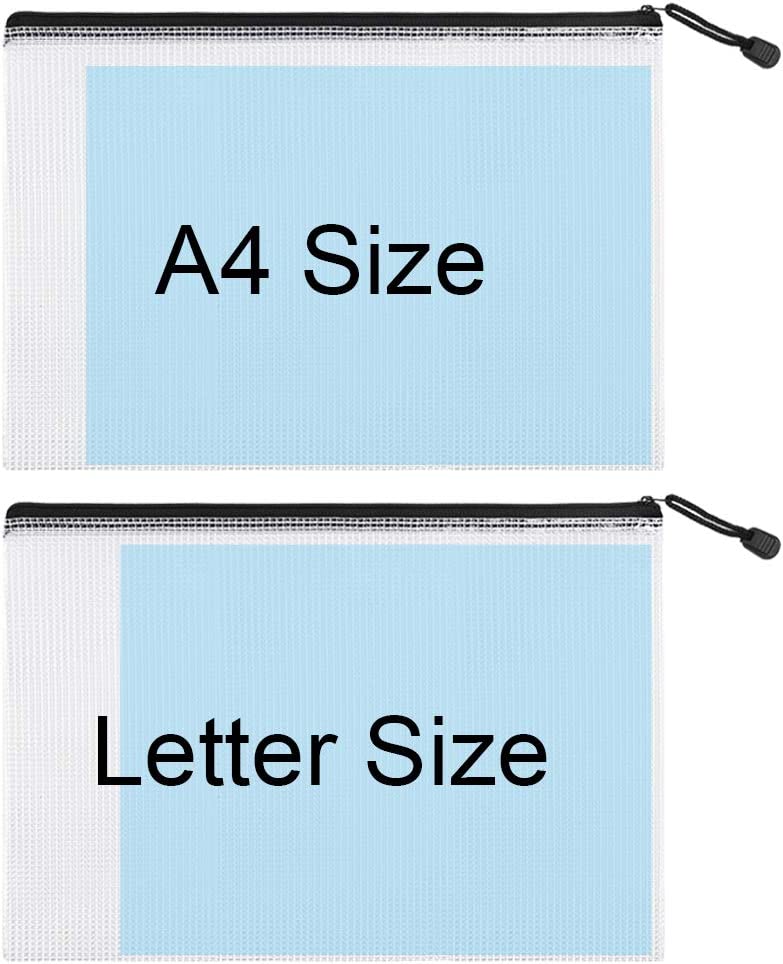 Plastic zipper file folders, letter size, 24 pack, color: black