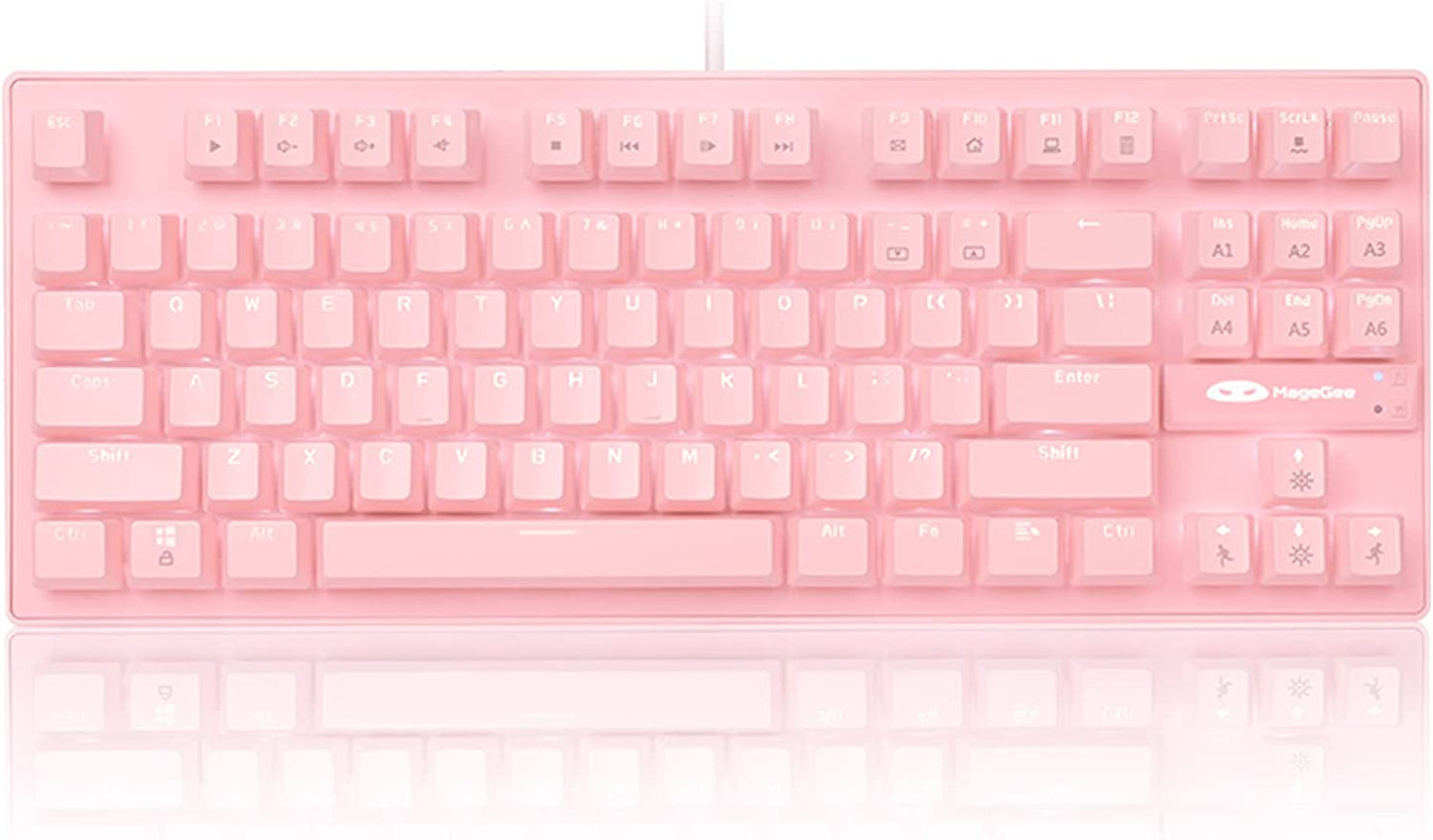 Wired Backlit Mechanical Keyboard, Pink