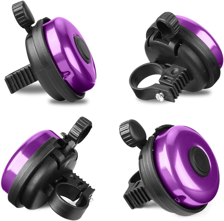 Crisp Clear Sound Aluminum Bike Bell (Purple)