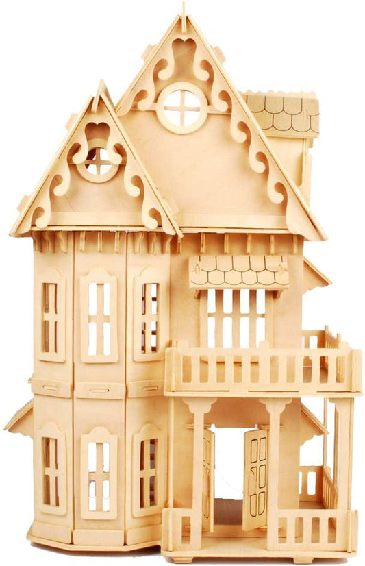 Wooden dollhouse puzzle