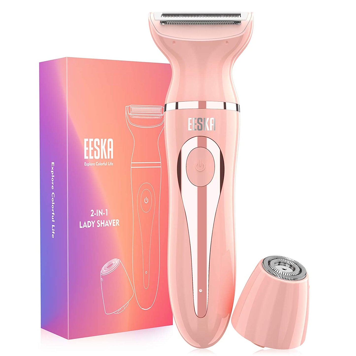 2-in-1 Women's Electric Razor, Pink