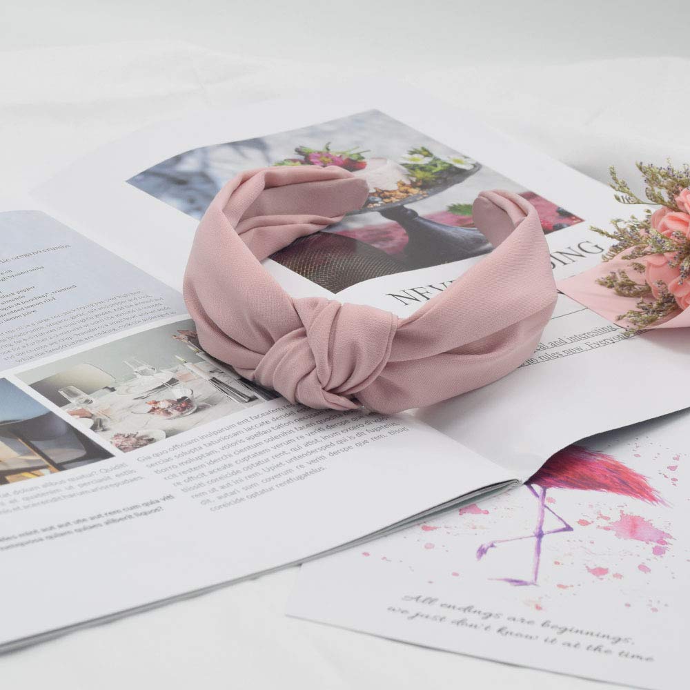 1 Pcs headband, knotted, for women, with knot, pink