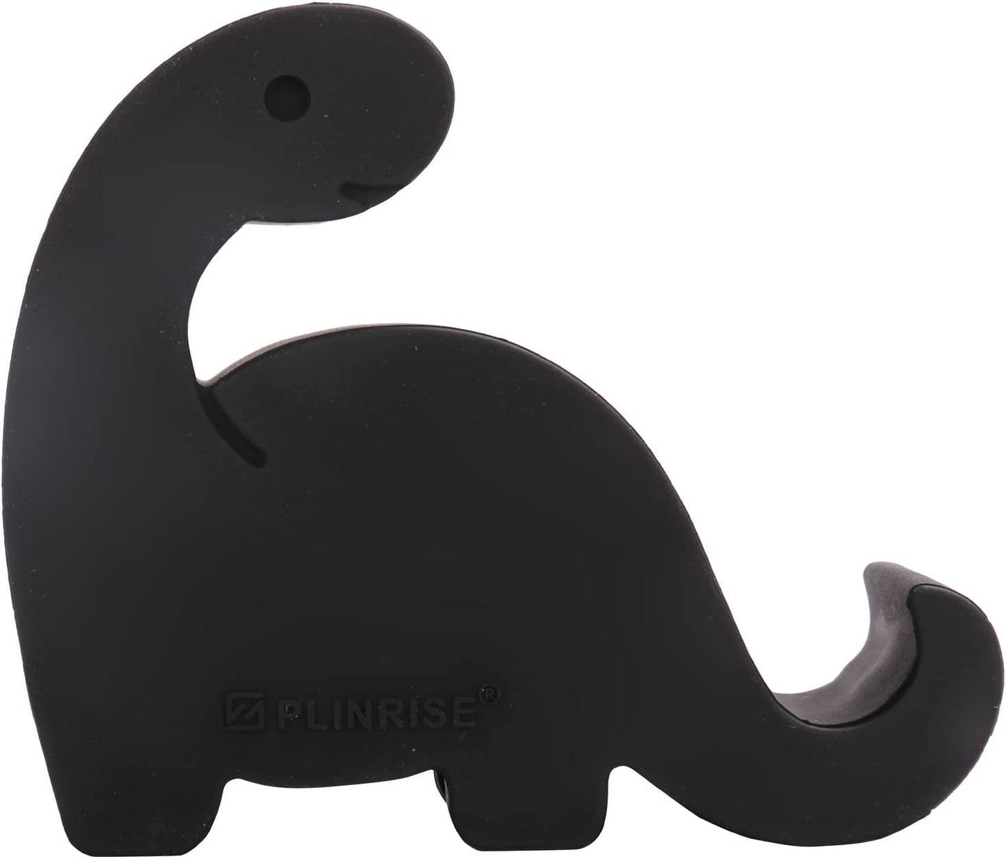 Dinosaur Shaped Desk Phone Stand, 1.3" x 3.1" x 2.8" (Black)