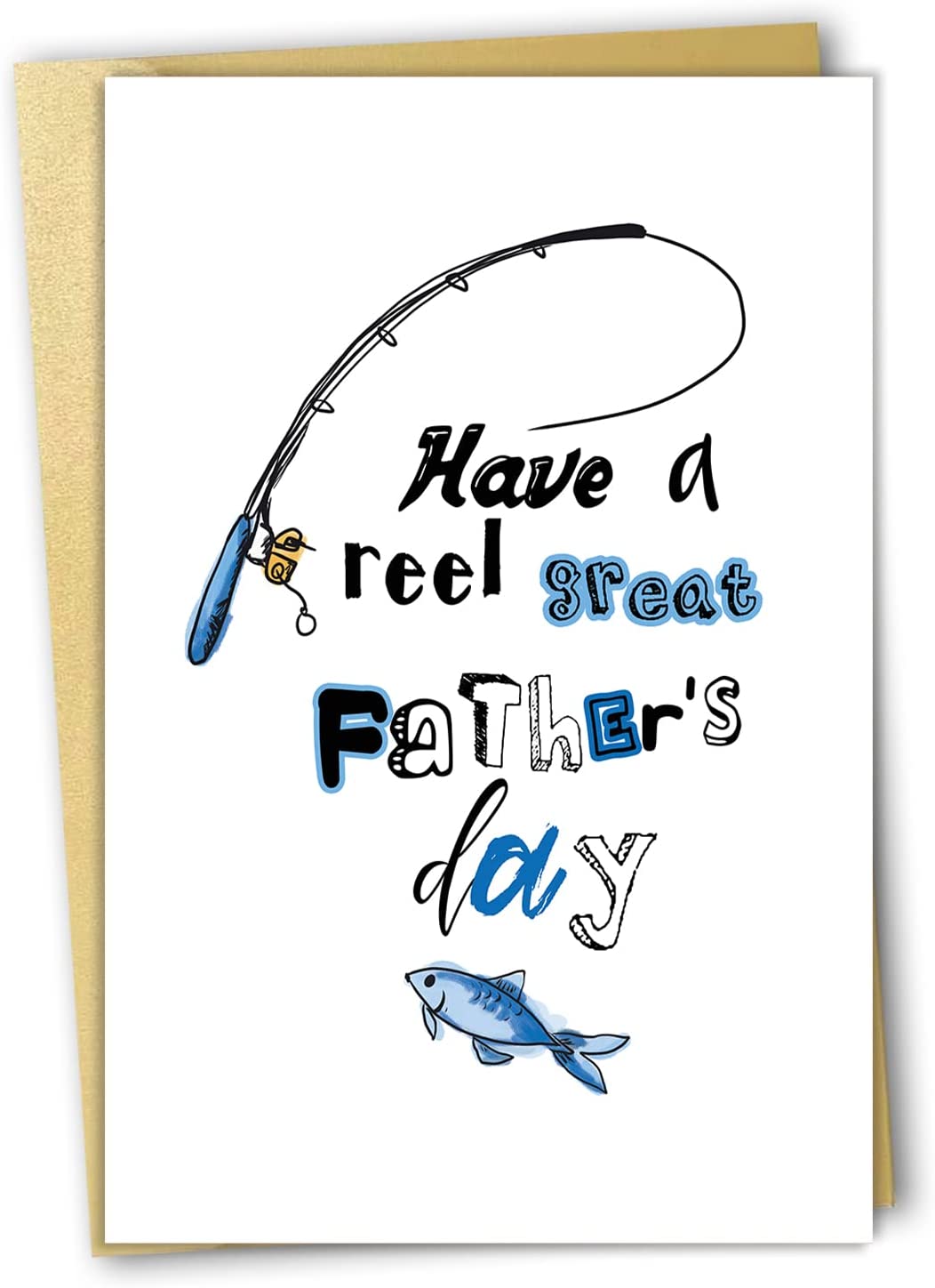 Fathes day card "fishing"