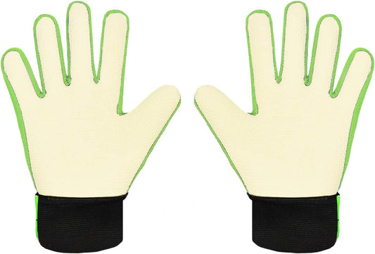 Goalkeeper gloves, with double protection, Green-2, Size 5