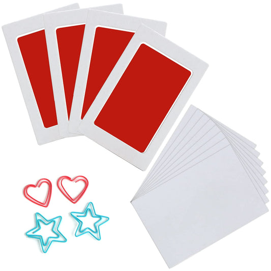 Medium Baby Foot Print Pet Paw Kit, 8 Print Cards, Red