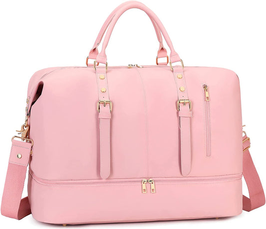 Handbag with shoe compartment, Pink