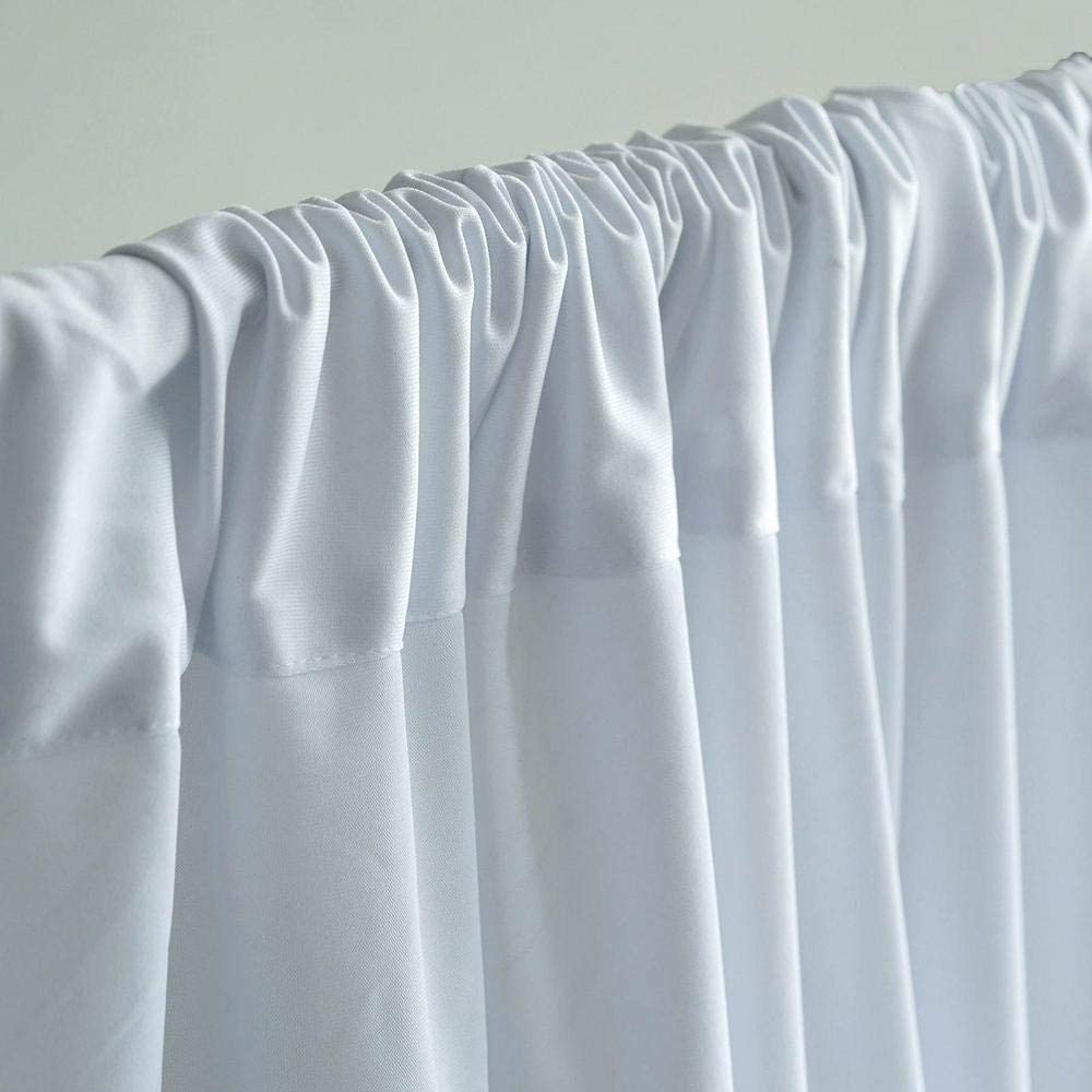 10ft x 10ft Polyester Decorative Curtains - white