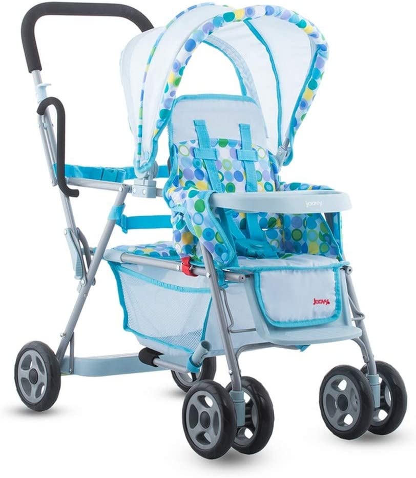 Doll Stroller, Doll Accessory (Blue Dot) 13.9 x 6.6 x 27.5 inches