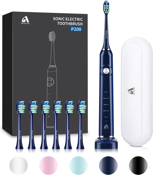 Sonic Electric Toothbrush for Adults, (Blue)