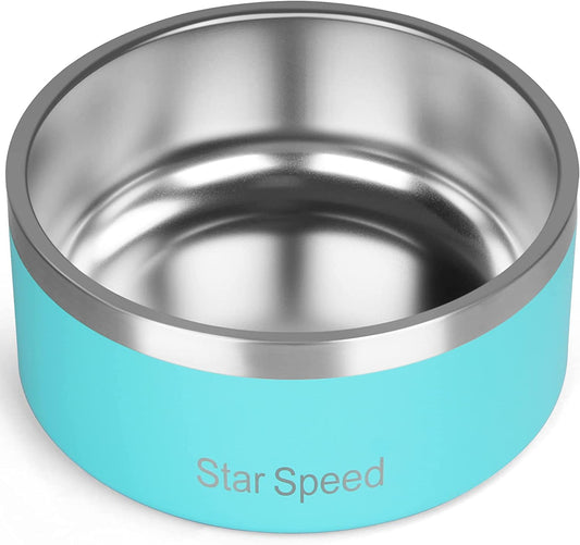 Stainless Steel Pet Bowl, Color: Light Green, 64oz
