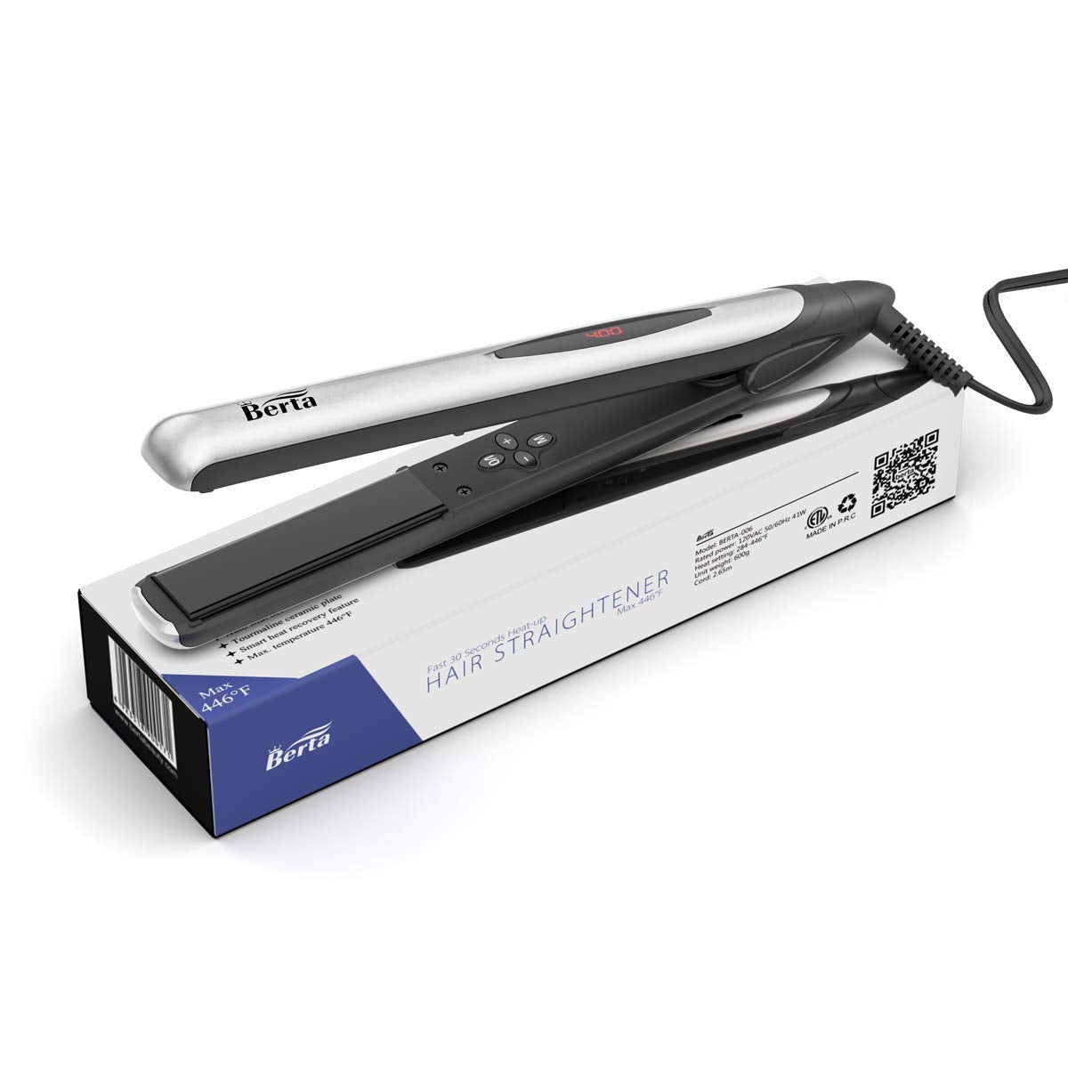 1 Inch Tourmaline Ceramic Professional Hair Straightener