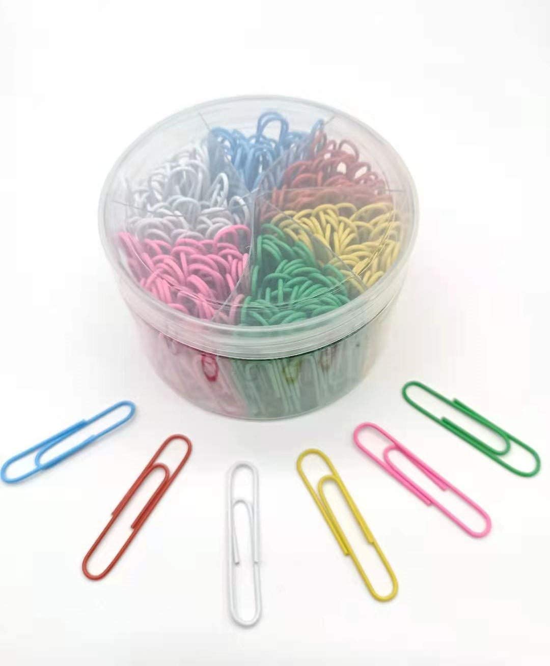 300 pieces of large colorful paper clips, 50 mm (2 inches)