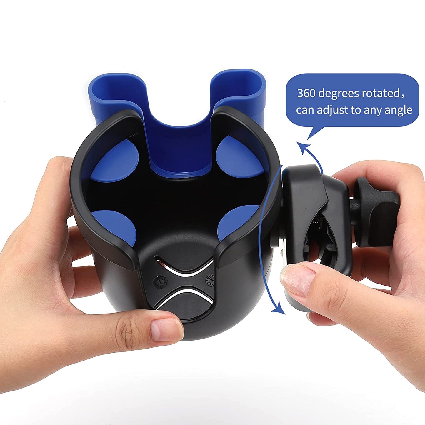 Motorcycle cup holder with phone holder/organizer, Blue