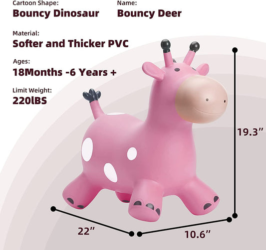 Inflatable jumping animals (Pink inflatable giraffe)