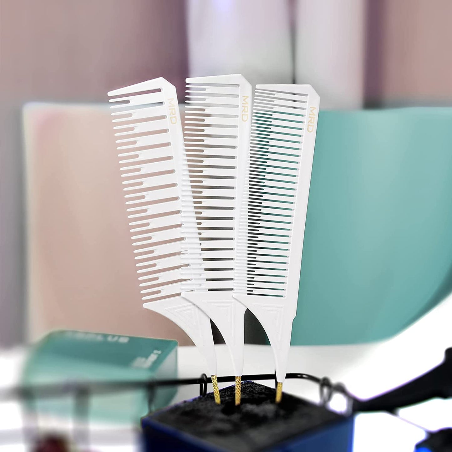 3 Size Highlighter Comb Set (white)