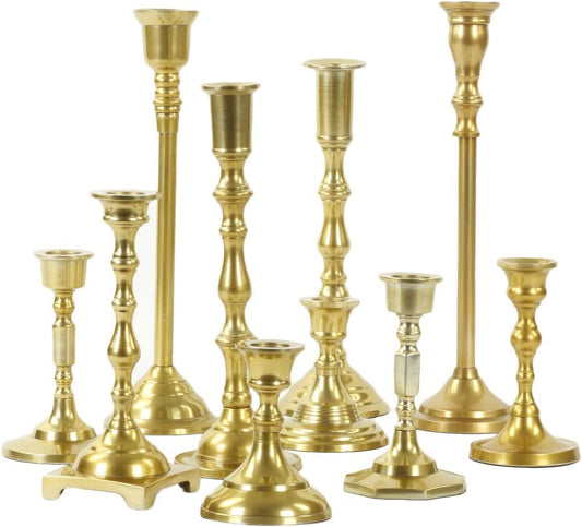 10 Candlesticks Vintage, Color Gold