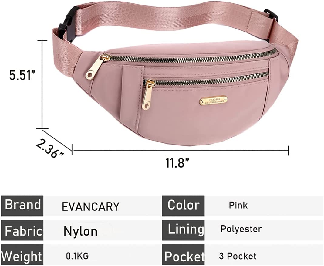 Fanny Pack, 7.8 x 0.39 x 5.5 inches, Waterproof