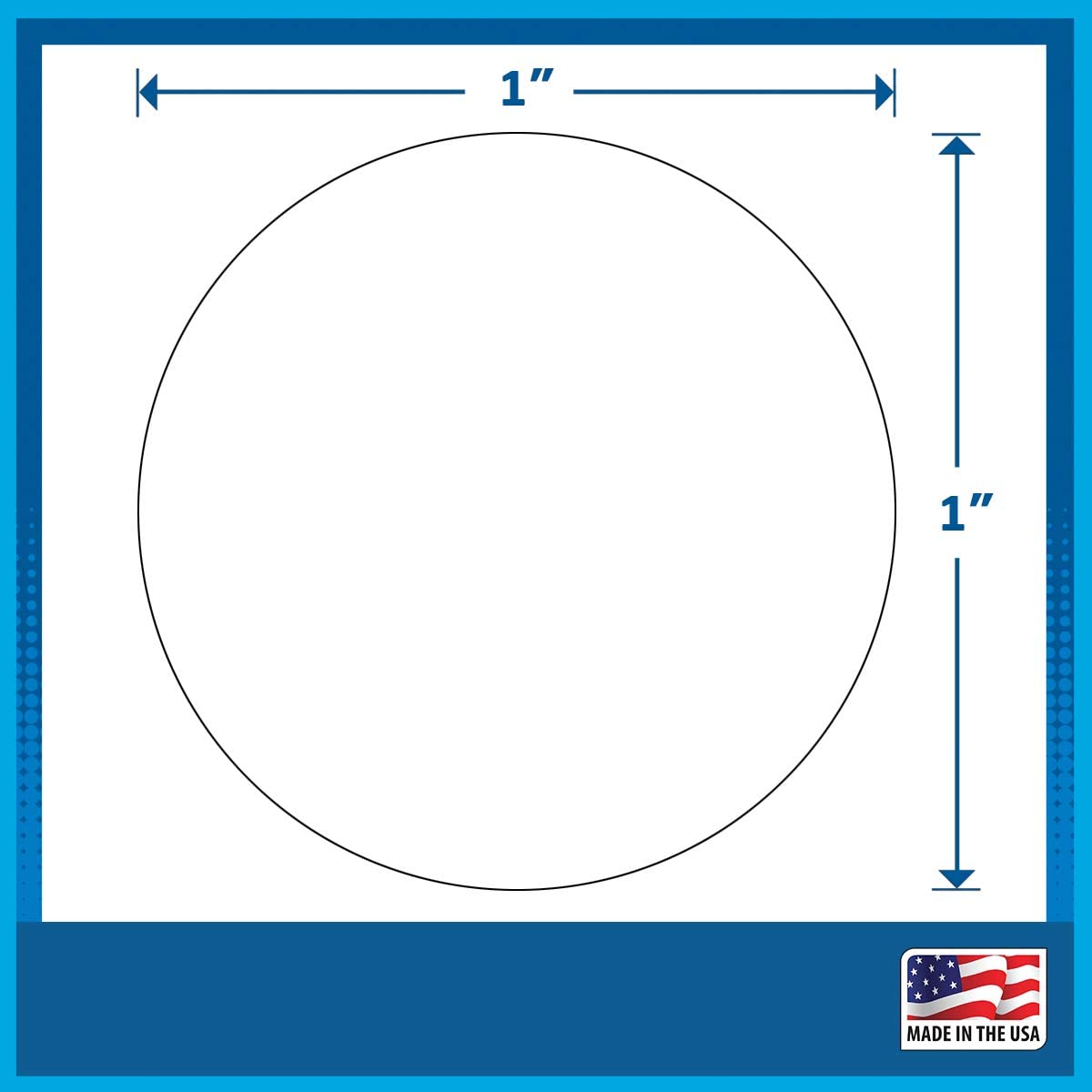 1" Circle Dot Labels, 2000Pcs (Color: Bright White)