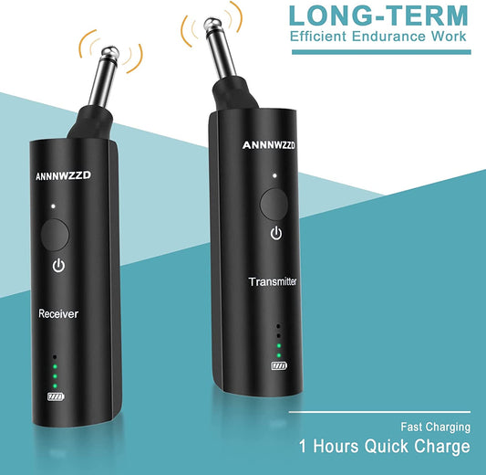 Wireless Guitar System Transmitter and Receiver