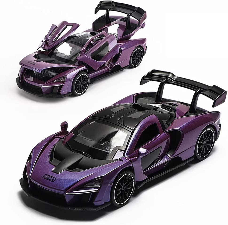 Mini Super Electric Toy Car with Lights and Music, (Purple)