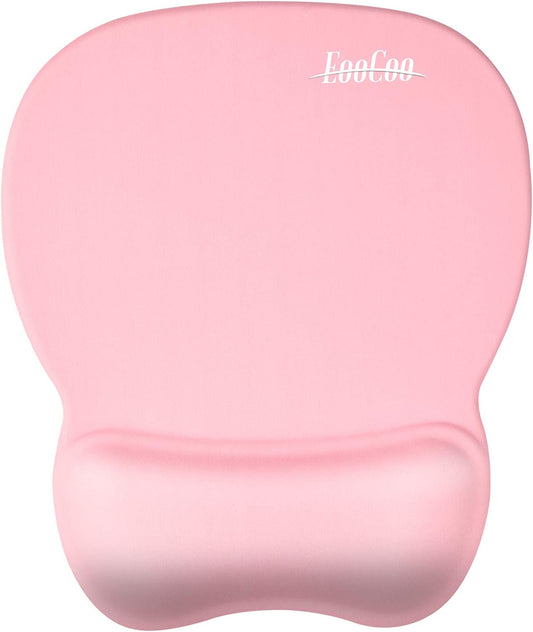 Mouse pad with gel wrist rest - pink