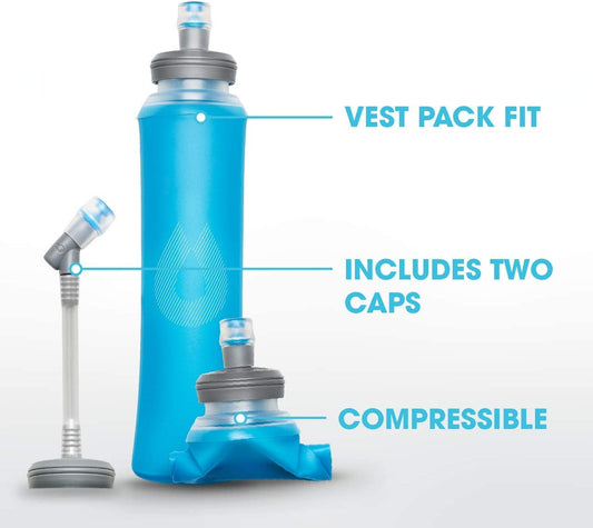 Hydration Pack with Collapsible Water Bottle, Malibu Blue