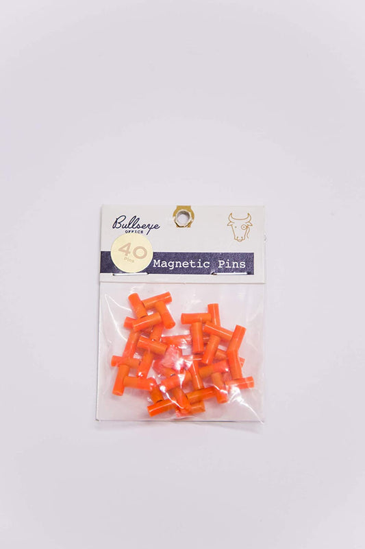 small magnetic whiteboard color coding pins, Orange