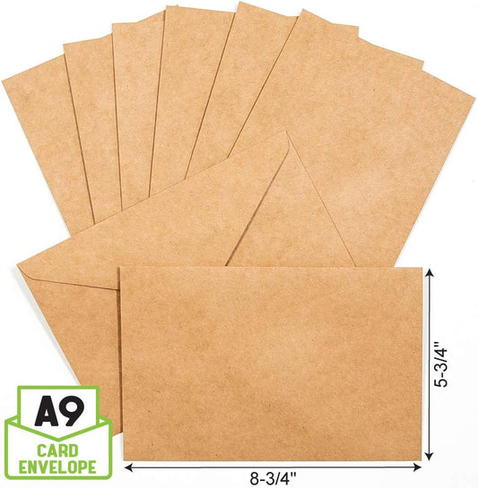 50 packs of 5.75 x 8.75 inches, brown kraft