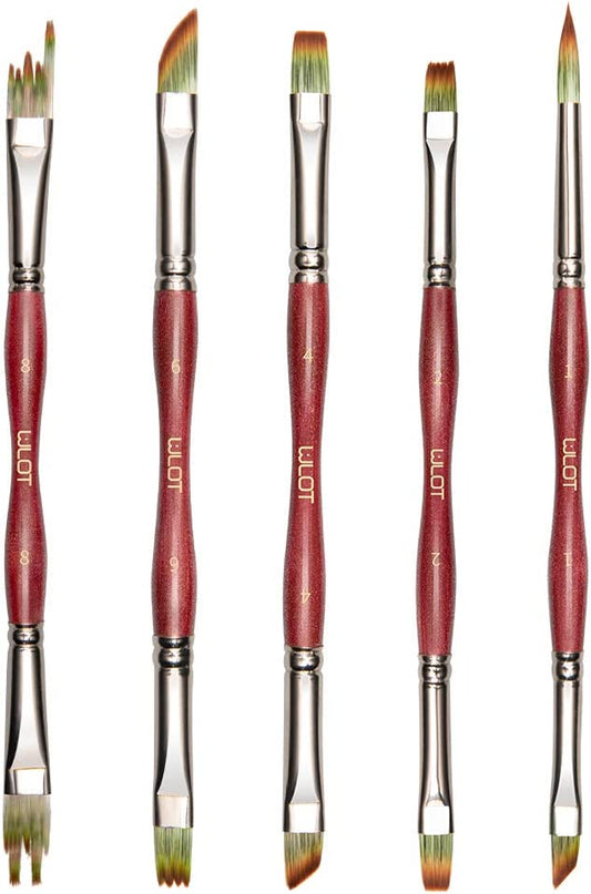 5 Piece Dual Paint Brush Set (Red)