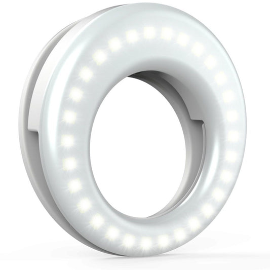 LED ring light with USB plug, White