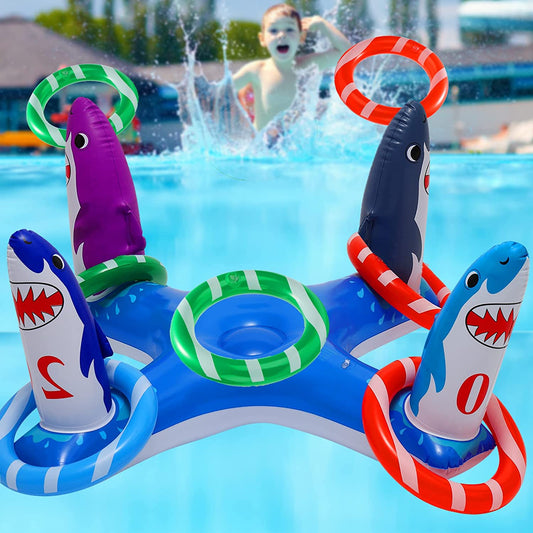 Inflatable Shark toys For Pool Ring, Color: Blue Shark