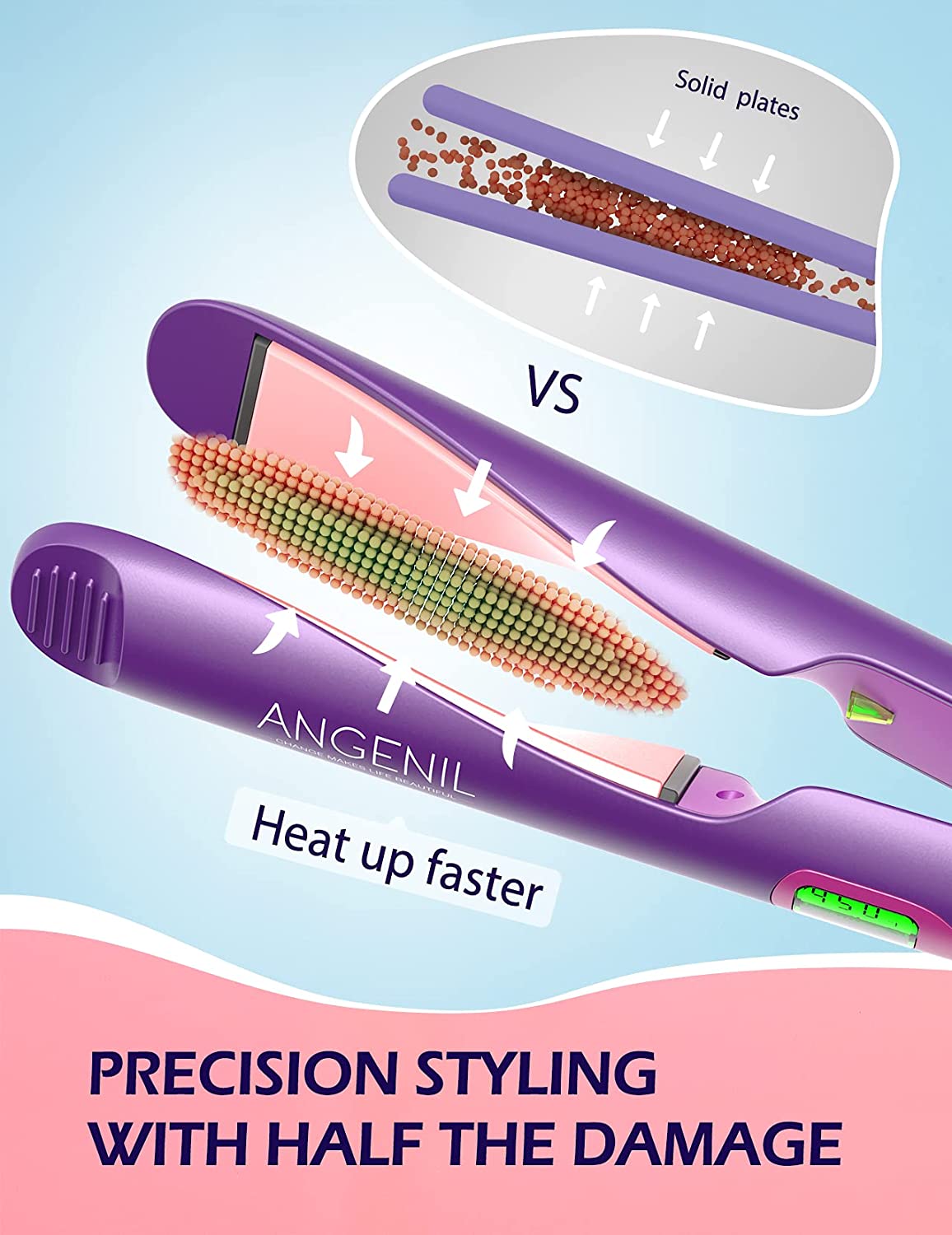 2-in-1 hair straightener and curler