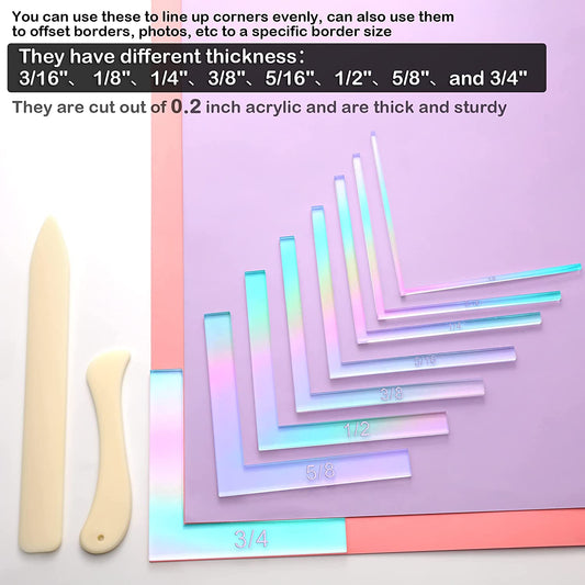 10 pieces of corner helpers, with bone bending tool (rainbow)